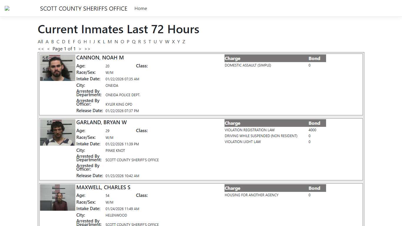 Inmates - ISOMS Portal