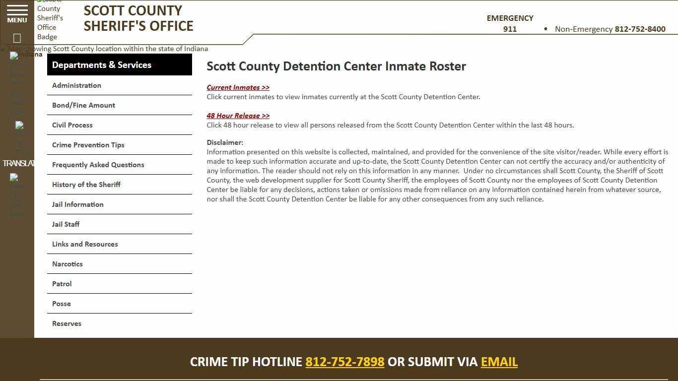 Roster Choose - Scott County Sheriff - Scottsburg, IN